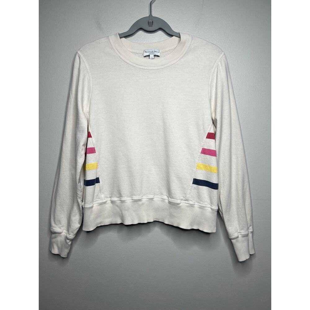 Michael Stars Pullover Sweatshirt Crewneck Colorful Side Stripe Detail Women's S